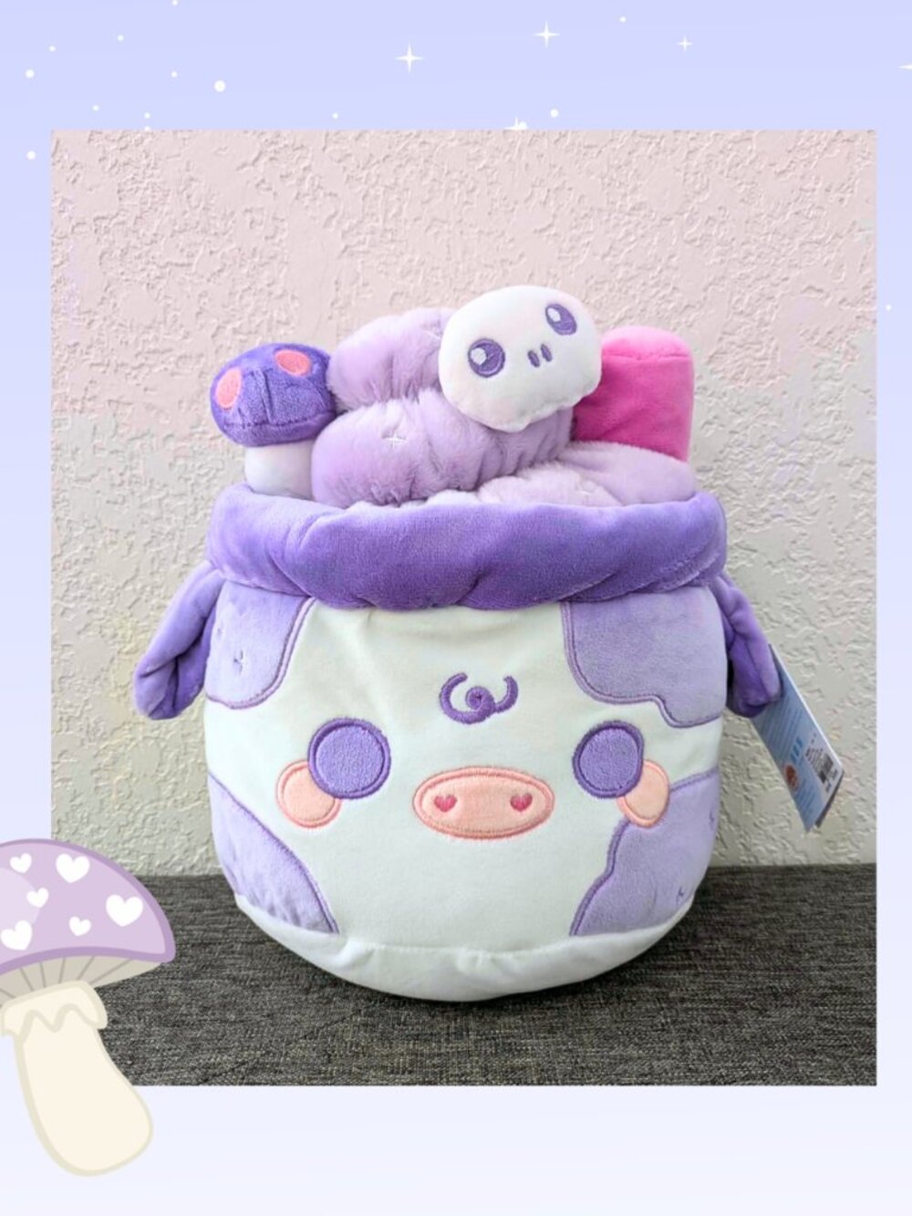 Witchy Brew Mooshake Plush NWT Kawaii Pastel Goth Plush Cottagecore Spooky Cute
